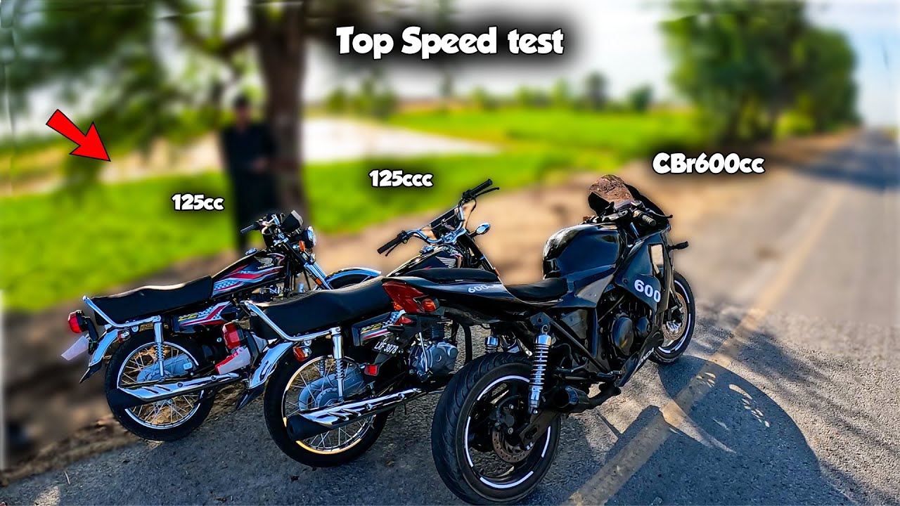Honda CBR600rr Top Speed VS Honda 125 New Model 2024 Drag Race