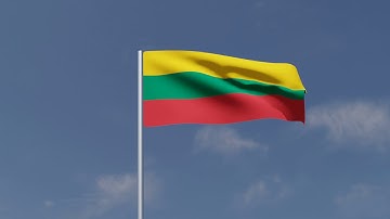 Realistic Flag Animation in Blender EEVEE l Lithuania Flag