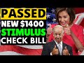 FINALLY!! SENATE APPROVED $1400 THIRD Stimulus Check Budget Resolution - What's NEXT?