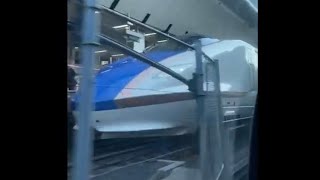 【普通列車グリーン車の車窓から】E7系新幹線（2023年2月・JR東海道線東京駅）#shinkansen #tokyo #japan #mewzica