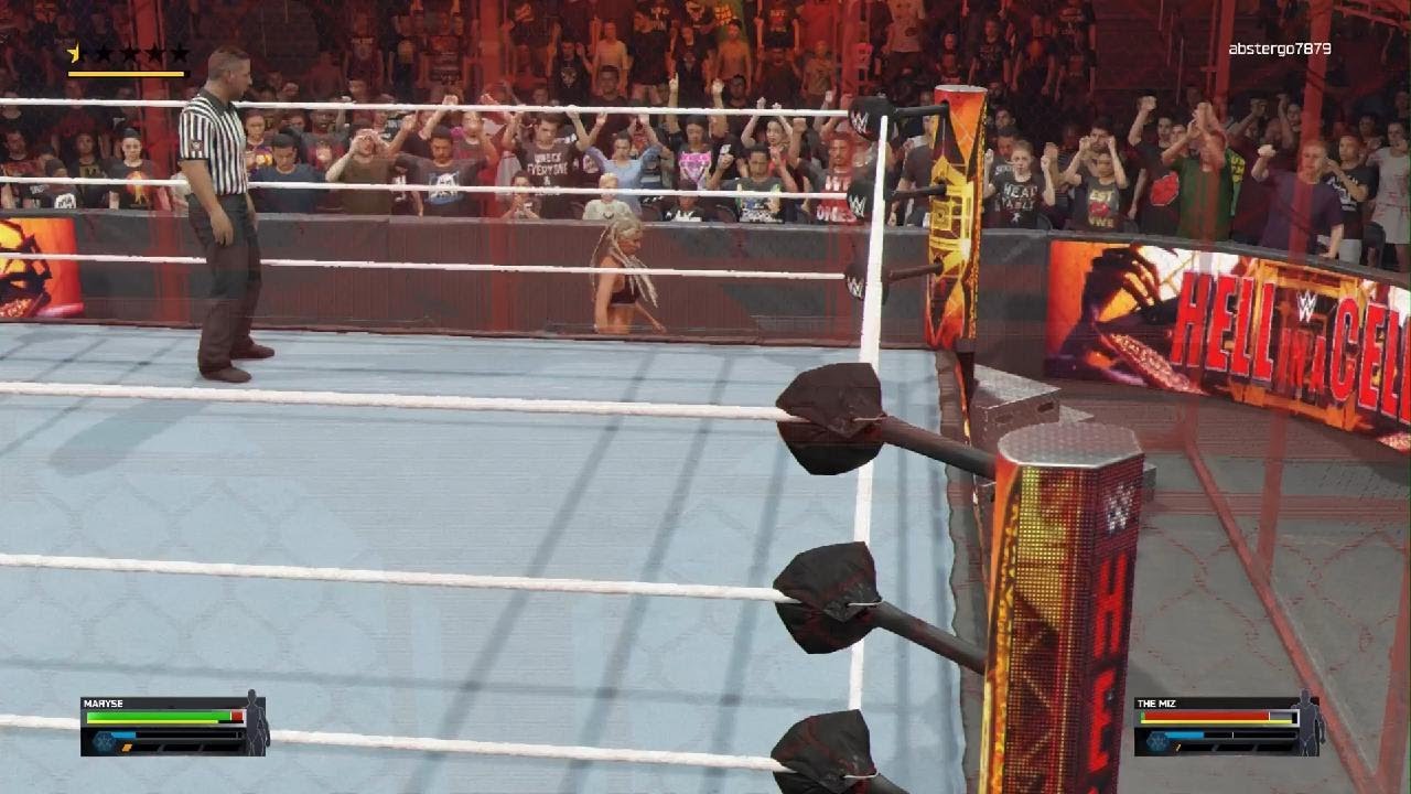 Husband vs Wife Hell in a Cell. Maryse vs The Miz.