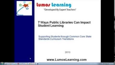 7 Ways Public Libraries Can Impact Student Learning - Webinar
