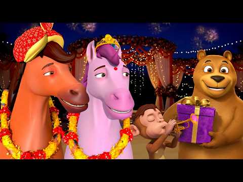 Ghode Ki Shadi | घोड़े की शादी + More Hindi Nursery Rhymes for Kids | Happy Hop