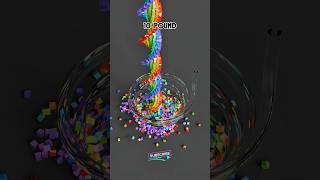 Satisfying Blender Simulation with Heavy Ball Vs Cubes Tower | 3D Physics Simulation😍 #rigidbody