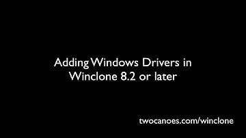 Add Windows drivers with Winclone 8.2 or later