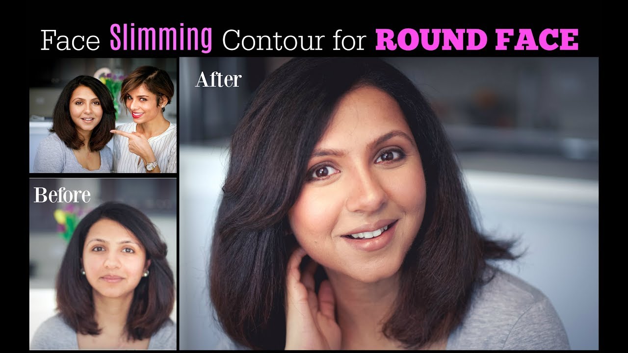 round face makeup tutorial: how to cream contour and highlight/  blushwithme-parmita