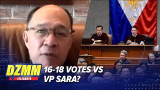 Prosecution could get 16-18 votes to convict VP Sara - lawyer | DZMM TeleRadyo