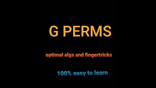 Don't Struggle With G PERMS Anymore | Optimal Fingertricks and Algorithms |