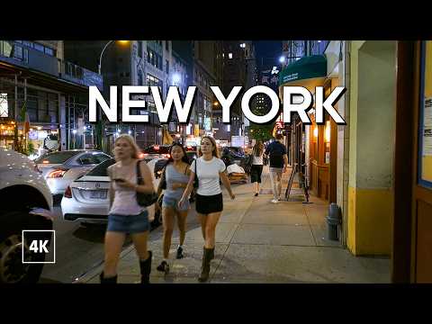 New York, United States | Night City Walk 4K | Aug 29, 2026
