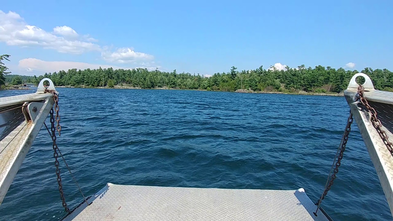 2 minute boat ride in McGregor Bay.