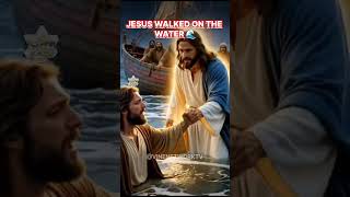 JESUS WALKED ON THE WATER 🌊🙌 #Jesus #WorshipMusic #GospelMusic #shorts #faith