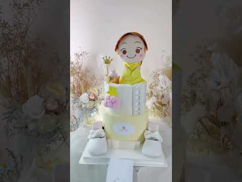 Tutorial No Roll Diaper Cake Blue Baby Shower Diaper Nappy Cake