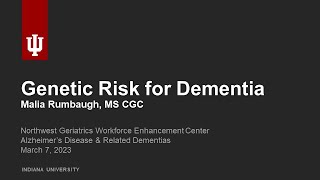 Genetic Risk for Dementia