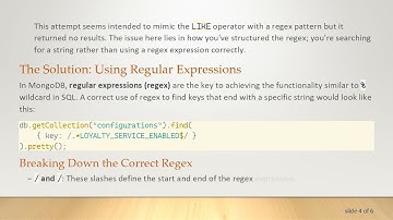 Understanding MongoDB Queries with LIKE Equivalents