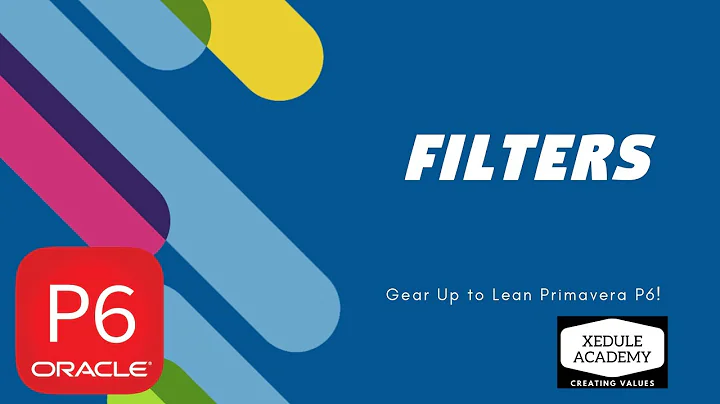 Free Primavera p6 tutorial: Filters & 3 week lookahead in Primavera p6