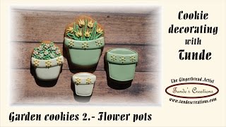 Garden cookies 2 - Flower pot cookies