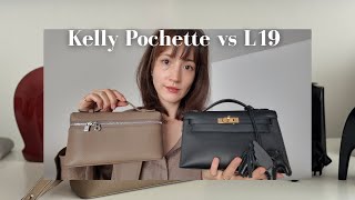 COMPARING HERMES AND LORO PIANA POCHETTES | What fits in Kelly Pochette / L19 | Bag Review