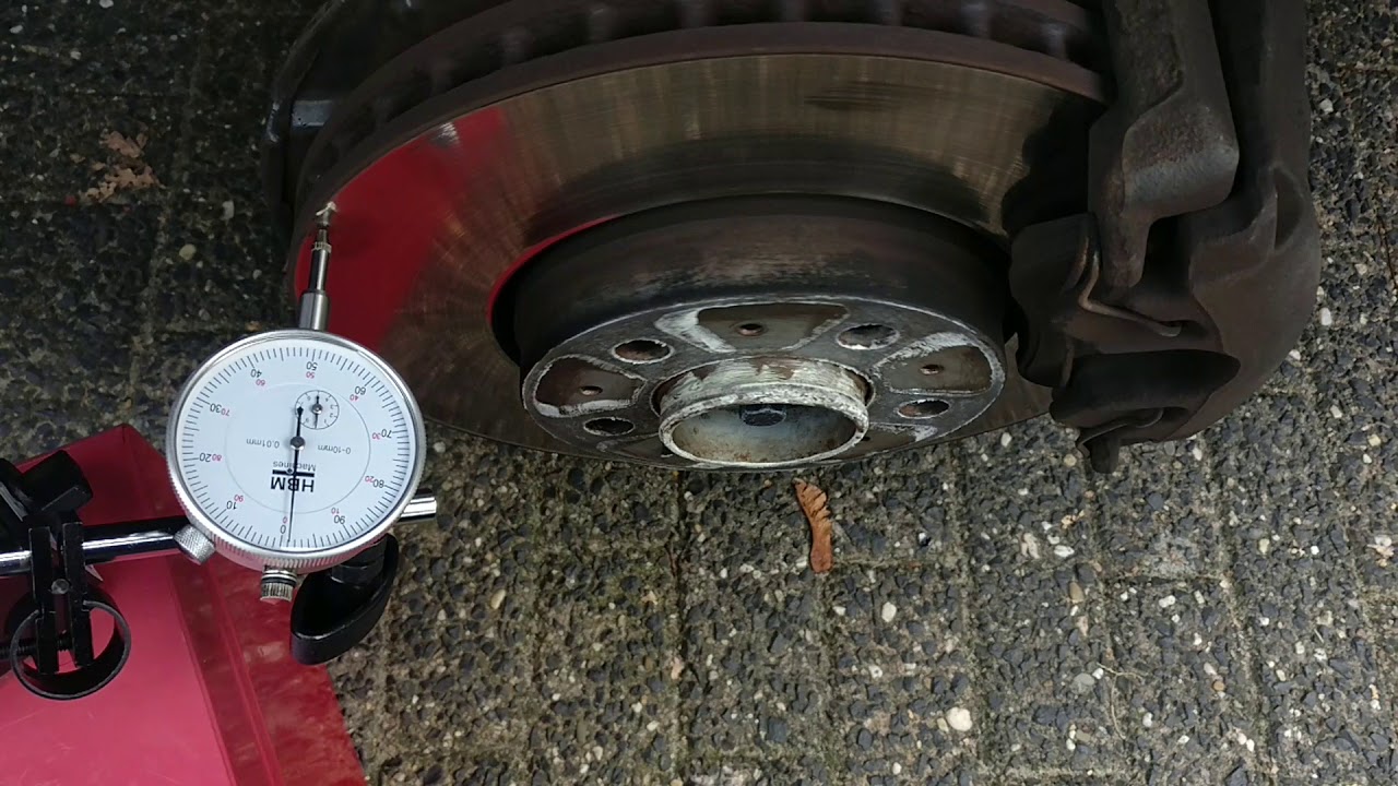 Volvo V70 front right brake rotor runout - 2 - YouTube