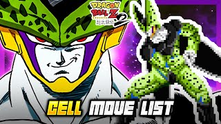 CELL MOVE LIST - Dragon Ball Z Super Butouden 2 (DBZSB2)