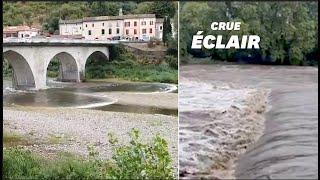 Des crues soudaines dans les Cévennes après des pluies torrentielles, le Gard en vigilance rouge