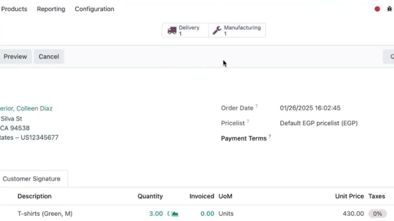 Odoo MTO Cycle - NEXA
