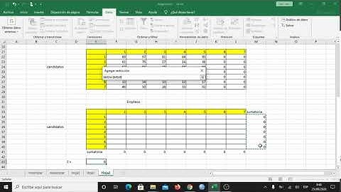 Problema de asignación resuelto con Solver de excel. Modelo de maximización desbalanceado