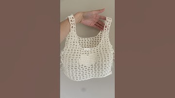 heart mesh top || tutorial in the description 👇 #crochet
