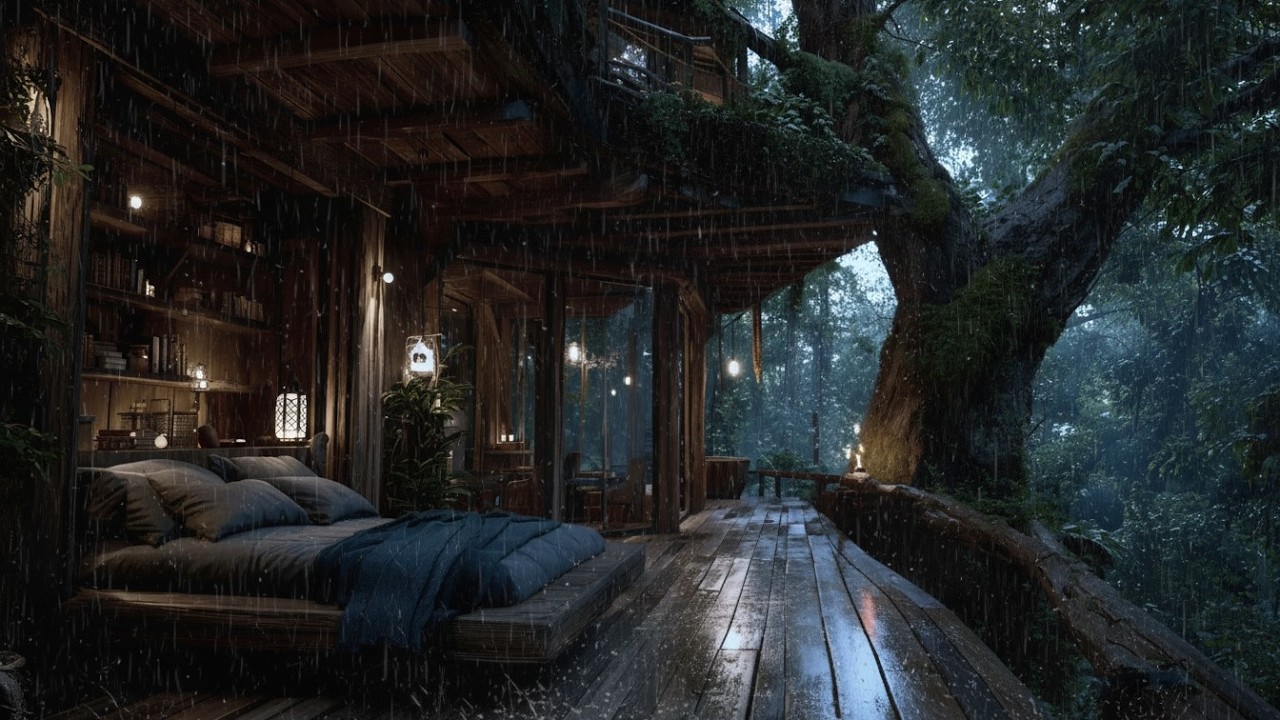 Gentle Night Rain in the Deep Forest 🌧️| Relax & Deep Sleep - YouTube