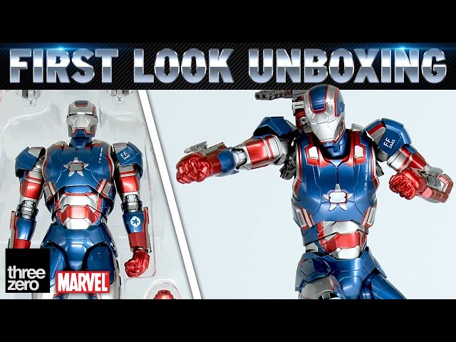 Iron Patriot Threezero DLX Iron Man 3 Figure Unboxing | First Look
