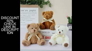 18cm 1pc Cute Bear Dolls Lovely Bear Stuffed Toy Soft Bear Toy Boys Girls Birthday Brinquedos Weddin screenshot 1