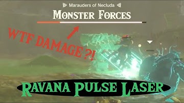 tears of the kingdom : pulse laser ravana obliterates fort hateno in 1 minute