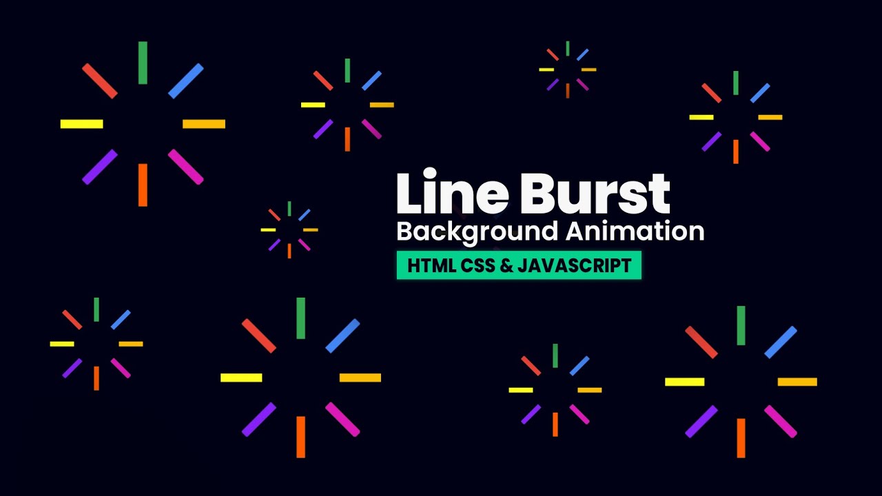 Create Awesome Line Burst Background Animation Using HTML, CSS & Javascript