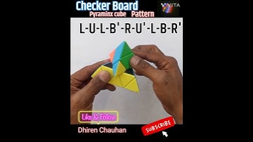 How To Make  CheckerBoard Pattern on Pyraminx (L-U-L-B
