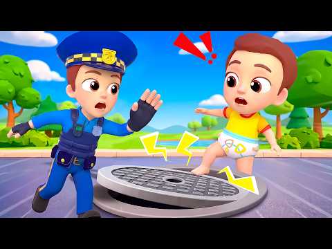 Don't Play on the Manhole Cover 🕳️👮 Police Rescue | Kids Songs by Nomad Kids Cartoon