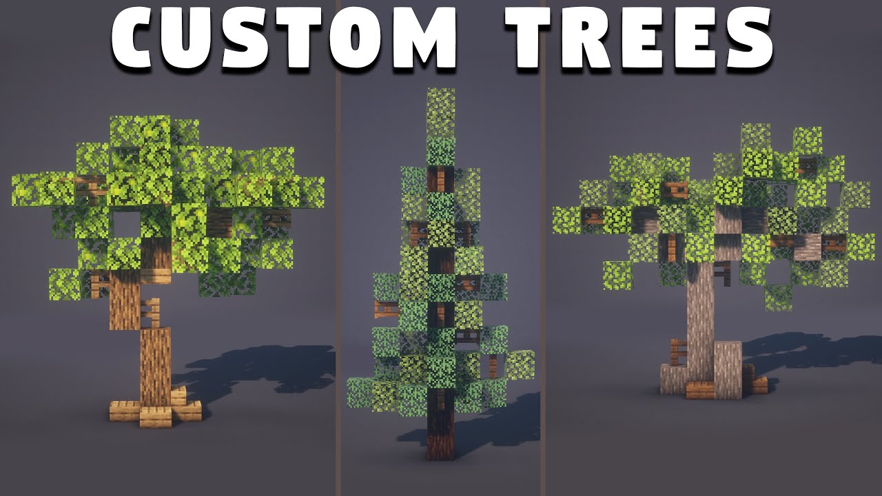 How to Build Custom Trees in Minecraft! (Tutorial) - YouTube
