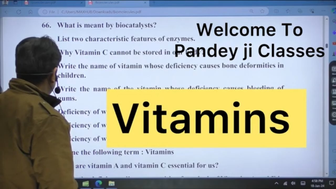 Important Question: Vitamins |PYQS Biomolecules |Class 12