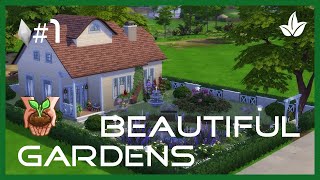 Sims 4 Beautiful Gardens - Basic Garden Tutorial Speed Deco