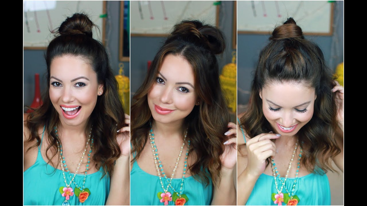 Tutorial de Penteado | 3 Jeitos de Fazer Half Bun
