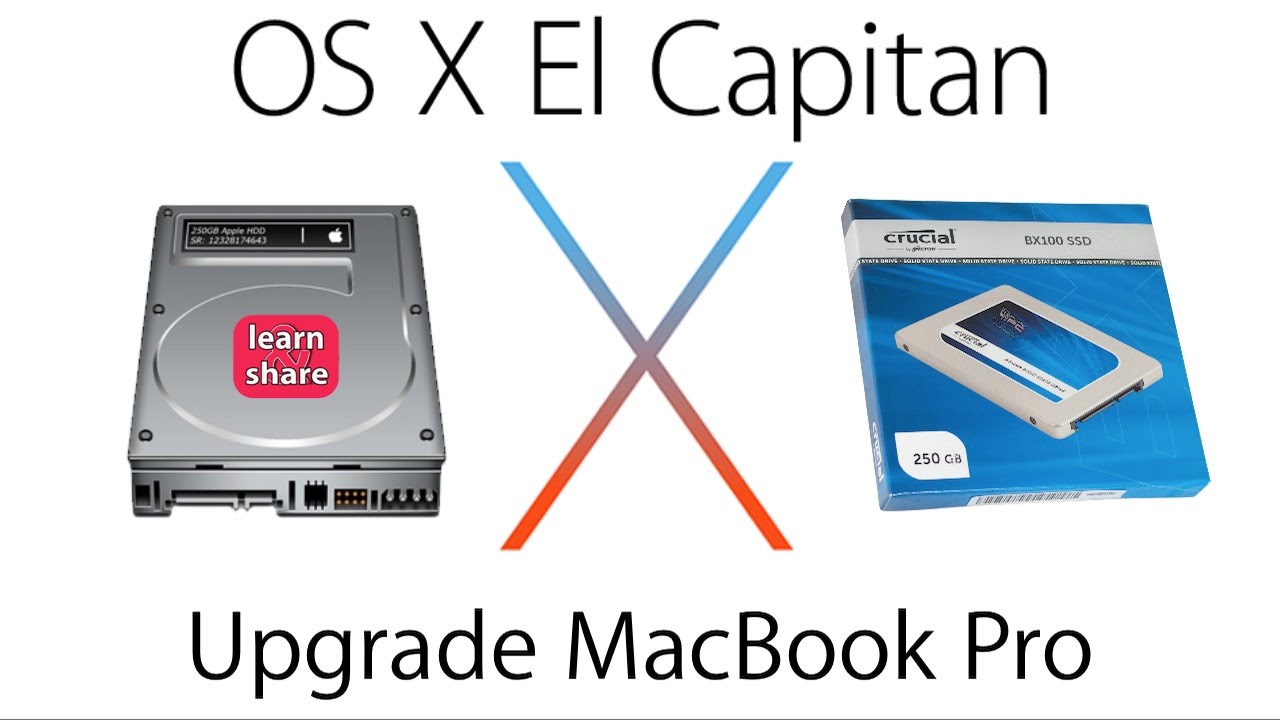 How to Replace Pro Hard Disk to SSD and Install macOS X El Capitan -