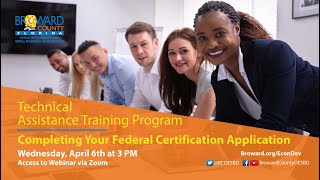 Completing Your Federal Certification Application