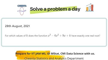 28th August, 2021 | Solve a Problem a Day | IIT JAM MS, ISI MStat, CMI Data Science Preparation
