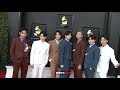 BTS arrive at the 64th Annual GRAMMY Awards Red carpet in Las Vegas