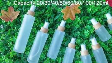 RB PACKAGE 20ml 30ml 40ml 50ml 60ml 80ml 100ml 120ml Frosted Glass Bottle With Bamboo Sprayer