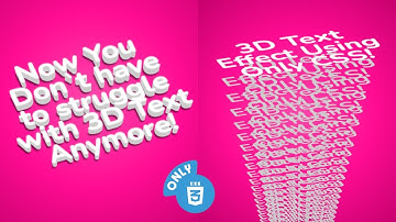 3D Text Using CSS ONLY - Push CSS limits to the Max