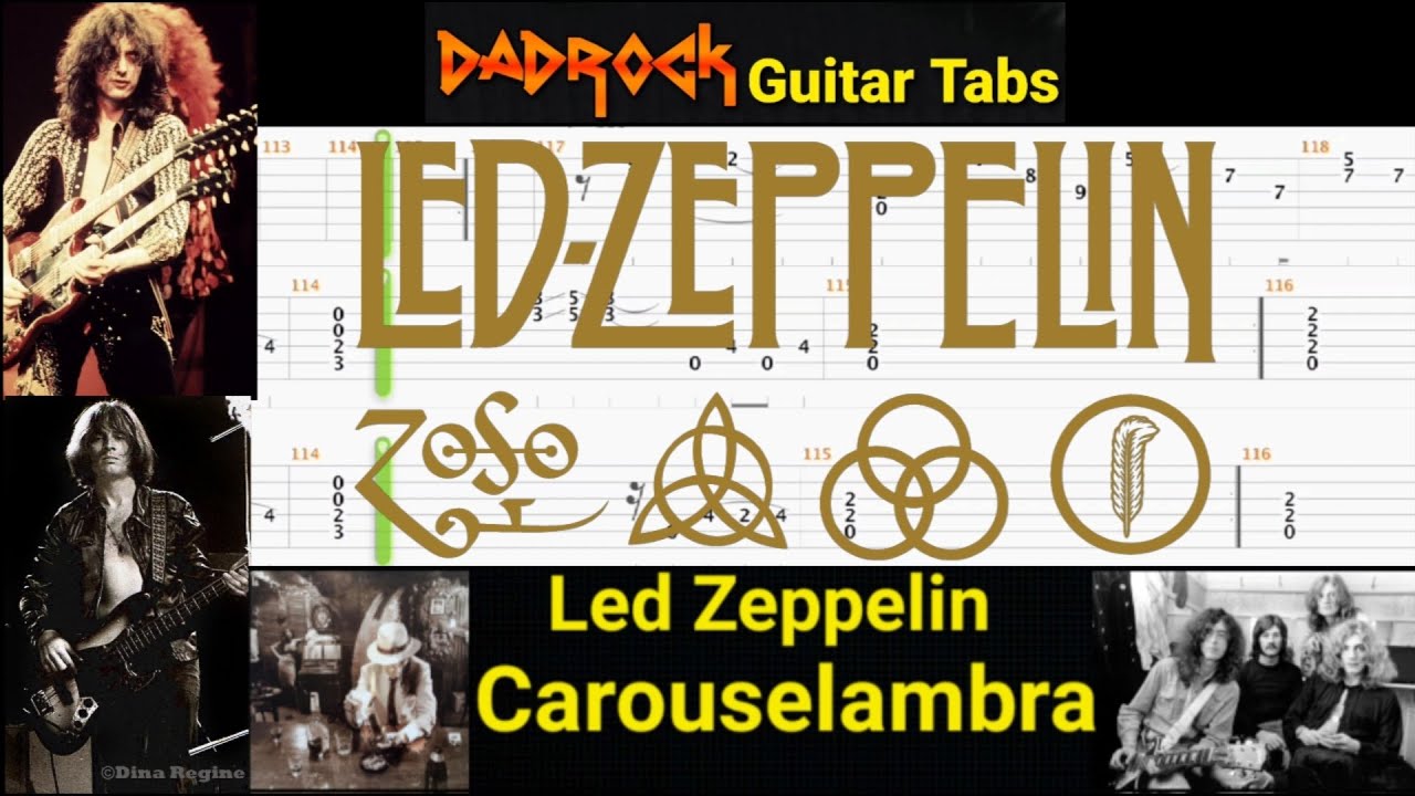 Carouselambra Led Zeppelin Guitar + Bass TABS Lesson (Request