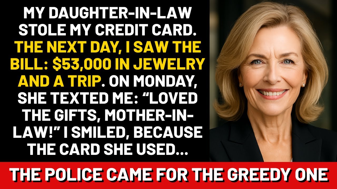My daughter-in-law stole my credit card. The next day, I saw the bill: $53,000 in jewelry and a trip