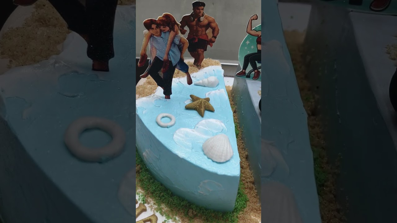 🎉 This cake is beautifully designed with a dual theme – 