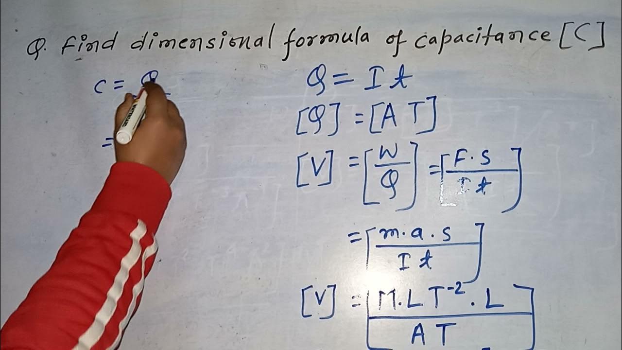 Dimension of Capacitance Units and Dimensions NEET IIT JEE