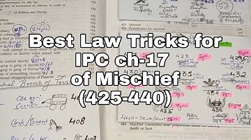 Best Law Tricks for IPC Ch-17 (of Mischief- 425-440)