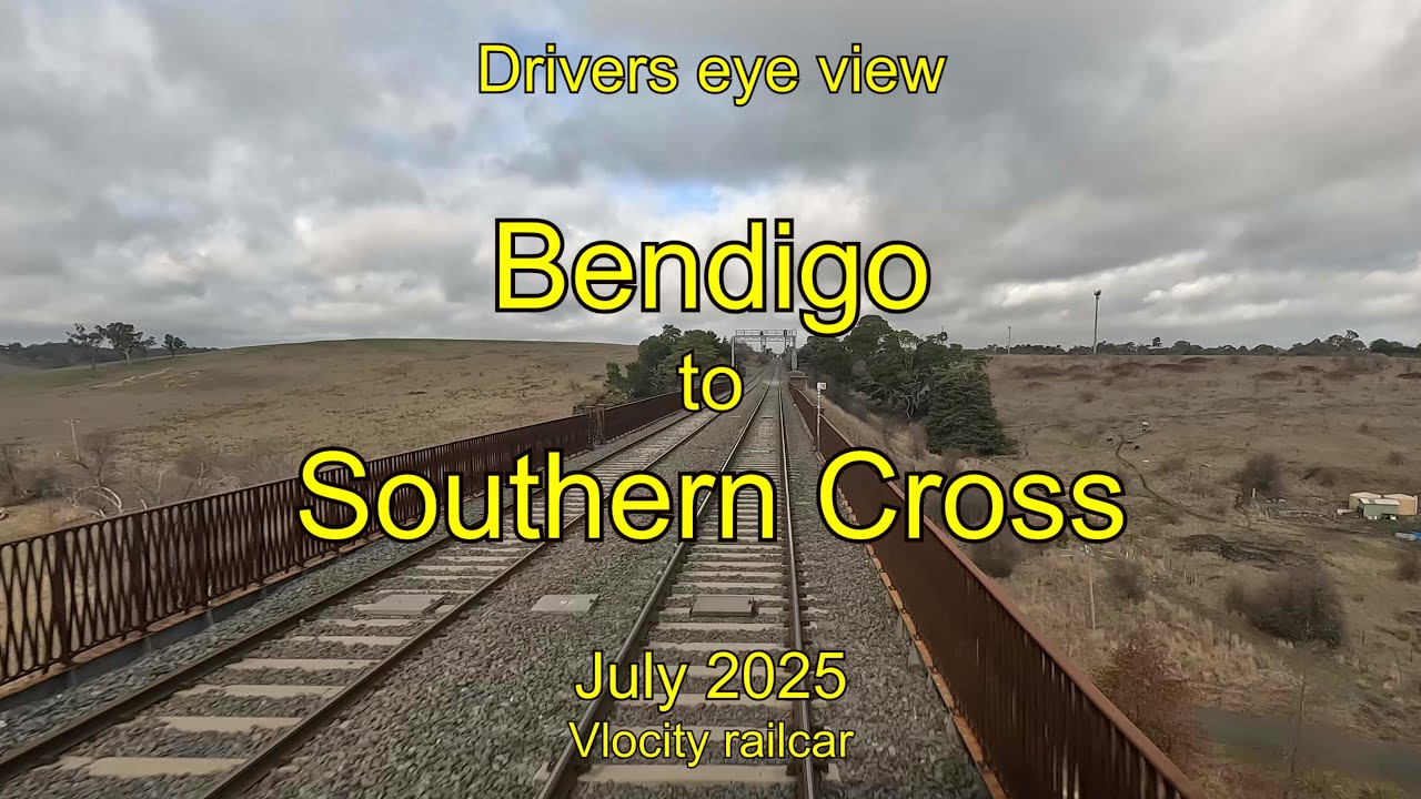 Drivers eye view, Bendigo to Southern Cross, VL, Jul 2025